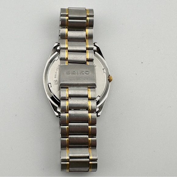 Vintage Seiko SQ Two tone Stainless Steel 36mm Men’s Quartz Watch c. Feb 1991 - Picture 6 of 8